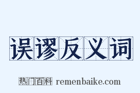 误谬反义词是什么意思的图片